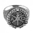 Кольцо "Хризма" из серебра 925 пробы с чернением