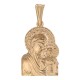 Нательная икона Божьей Матери "Казанская" из красного золота 585 пробы