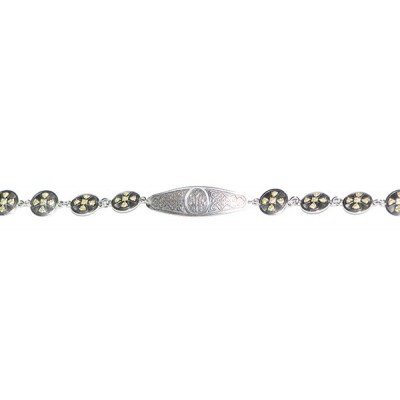 Православный браслет с фианитами из серебра 925 пробы фото