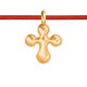 Четырех-конечный крест. Браслет из серебра 925 пробы с позолотой