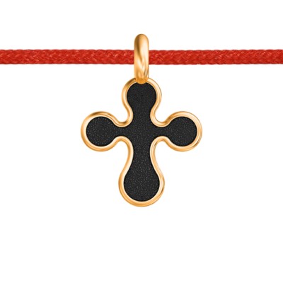 Четырех-конечный крест. Браслет из серебра 925 пробы с позолотой фото