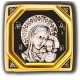 Бусина "Казанская икона Божией Матери" из серебра 925 пробы с позолотой