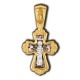 Валаамская икона Пресвятой Богородицы с предстоящими свв. Ксенией и Матроной. Крест из серебра 925 пробы с позолотой