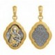 Владимирская икона Божией Матери. Подвеска серебра 925 пробы с желтой позолотой и чернением