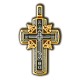 Голгофский крест. Православный крест из серебра 925 пробы с позолотой