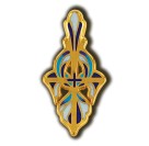 Процвете Древо Креста. Православный крест с эмалью из серебра 925 пробы с позолотой