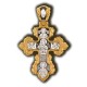 Распятие Христово. Икона Божией Матери Достойно есть. Православный крест из серебра 925 пробы с позолотой