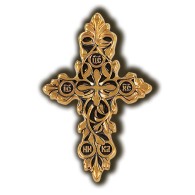 Процвете Древо Креста. Православный крест из серебра 925 пробы с позолотой фото
