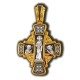 Господь Вседержитель. Деисус. Преподобный Сергий Радонежский. Православный крест из серебра 925 пробы с позолотой