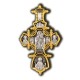 Распятие Христово. Икона Божией Матери Всецарица с предстоящими. Православный крест из серебра 925 пробы с позолотой