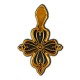 Процветший крест. Православный крест из серебра 925 пробы с позолотой