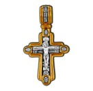 Распятие Христово. Молитва Честному Кресту. Православный крест из серебра 925 пробы с позолотой