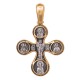 Господь Вседержитель. Православный крест из серебра 925 пробы с позолотой