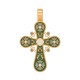 Православный крест с эмалью из серебра 925 пробы с позолотой