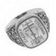 Охранное кольцо из серебра 925 пробы с чернением