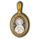 Икона Богоматери Радость всех радостей. Умиление Серафимо-Дивеевское. Образок из серебра 925 пробы с позолотой
