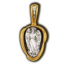 Ангел-Хранитель. Образок из серебра 925 пробы с позолотой