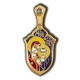 Казанская икона Божией Матери. Образок с эмалью из серебра 925 пробы с позолотой