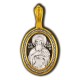 Преподобный Антоний Печерский. Образок из серебра 925 пробы с позолотой