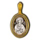 Великомученица Анастасия Узорешительница. Образок из серебра 925 пробы с позолотой