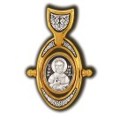 Святитель Николай. Образок из серебра 925 пробы с позолотой