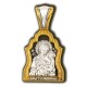 Тихвинская икона Божией Матери. Образок из серебра 925 пробы с позолотой