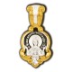 Икона Божией Матери Знамение. Образок из серебра 925 пробы с позолотой
