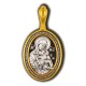Икона Божией Матери Взыграние Младенца. Образок из серебра 925 пробы с позолотой
