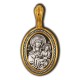 Старорусская икона Божией Матери. Образок из серебра 925 пробы с позолотой