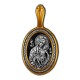 Икона Божией Матери Милостивая. Образок из серебра 925 пробы с позолотой
