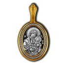 Муромская икона Божией Матери. Образок из серебра 925 пробы с позолотой