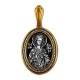 Великомученица Варвара. Образок из серебра 925 пробы с позолотой