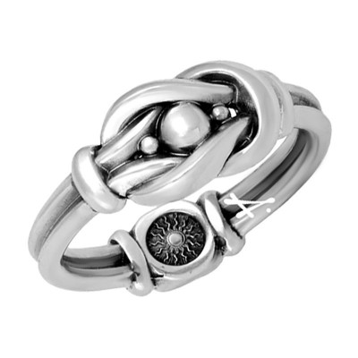 Кольцо "Узел любви" из серебра 925 пробы с чернением фото