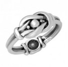 Кольцо "Узел любви" из серебра 925 пробы с чернением