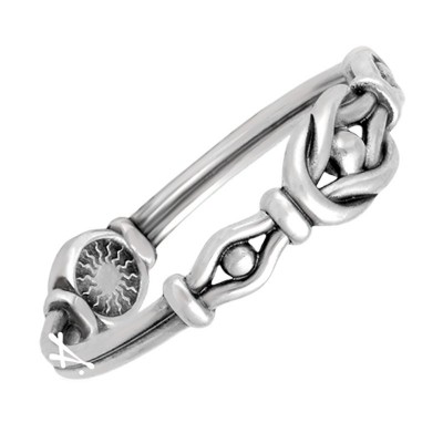 Кольцо "Узелок любви" из серебра 925 пробы с чернением фото