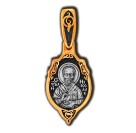 Святитель Николай. Образок из серебра 925 пробы с позолотой