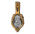 Владимирская икона Божией Матери. Образок из серебра 925 пробы с позолотой