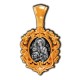 Икона Божьей Матери Троеручица. Образок из серебра 925 пробы с позолотой