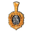 Барская икона Божией Матери. Образок из серебра 925 пробы с позолотой