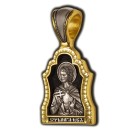 Святой благоверный князь-страстотерпец Глеб. Образок из серебра 925 пробы с позолотой