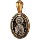 Мученица Фотина (Светлана) самаряныня. Образок из серебра 925 пробы с позолотой