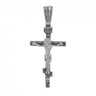 Крест православный "Распятие Христово" из серебра 925 пробы фото