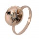 Кольцо "Вифлеемская звезда" с фианитом из серебра 925 пробы с позолотой