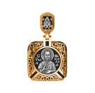Святой Николай Чудотворец. Образок из серебра 925 пробы с позолотой