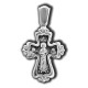 Валаамская икона Пресвятой Богородицы с предстоящими свв. Ксенией и Матроной. Крест из серебра 925 пробы с родированием