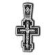 Распятие Христово. Покров Пресвятой Богородицы. Православный крест из серебра 925 пробы с родированием