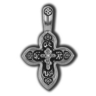 Восьмиконечный крест из серебра 925 пробы с родированием фото