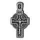 Распятие Христово. Молитва Да воскреснет Бог. Православный крест из серебра 925 пробы с родированием
