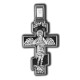 Распятие Христово. Архангел Михаил. Православный крест из серебра 925 пробы с родированием