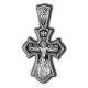 Распятие Христово. Святитель Николай. Православный крест из серебра 925 пробы с родированием
